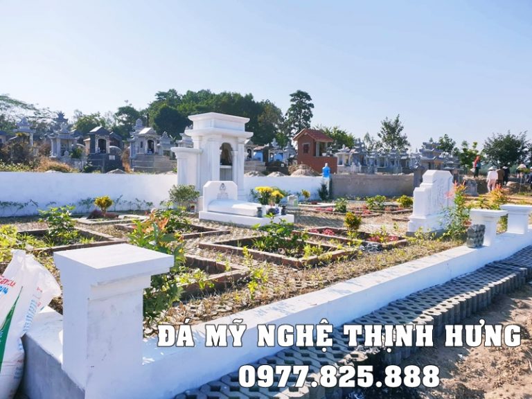 Lăng Thờ Đá trắng tự nhiên tại Hoa Viên Nghĩa trang sinh thái cao cấp