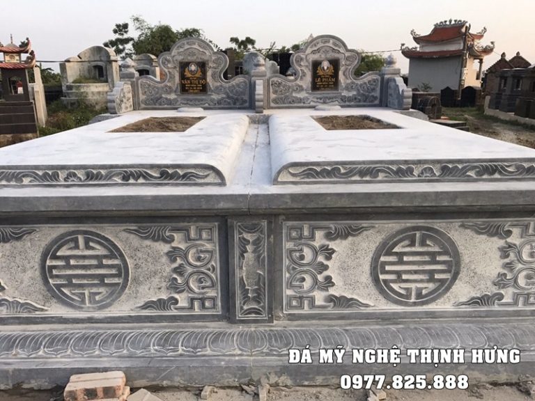 Mẫu mộ đá đẹp - Mộ chôn cất một lần của Thịnh Hưng.