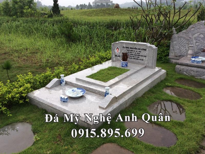 Mẫu Mộ đá đẹp - Mộ đá granite bền vững mãi theo thời gian 1 Mo da hoa cuong nguyen khoi