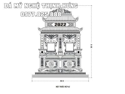 Kich thuoc Mo doi - Ban ve chi tiet Mo da doi