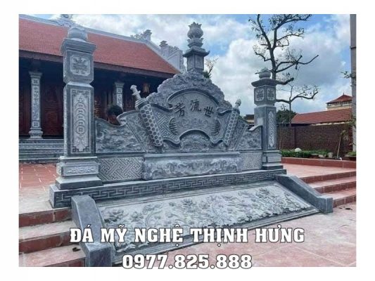 Mẫu Bình Phong đá - Chiếu đá Nhà thờ họ đẹp, chất lượng cao, sắc nét, tinh tế, phong thủy