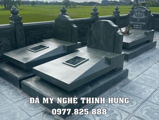 Mẫu Mộ đá xanh rêu đẹp, cao cấp, chất lượng cao tại Ninh Bình.
