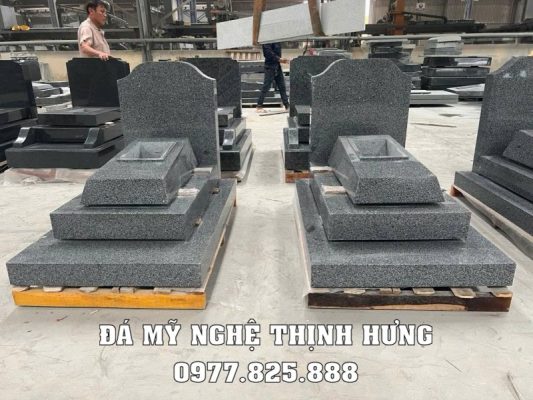 Mẫu mộ đá granite chờ sẵn cho phần mộ của Bố Mẹ gia chủ #modagranite