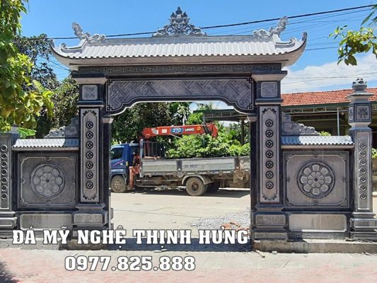 Lựa chọn Cổng đá 1 mái đẹp, trang trọng cho Cổng Nhà thờ họ