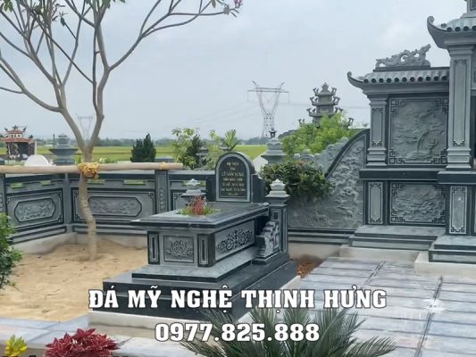 Mẫu Mộ đá đẹp tựa ngai chuẩn phong thủy, tâm linh.