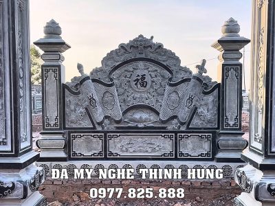 Quy trình, khảo sát, thiết kế, xây Lăng Mộ đá cho gia đình bài bản, khoa học năm 2026 19 Buc Cuon thu da chan phong thuy