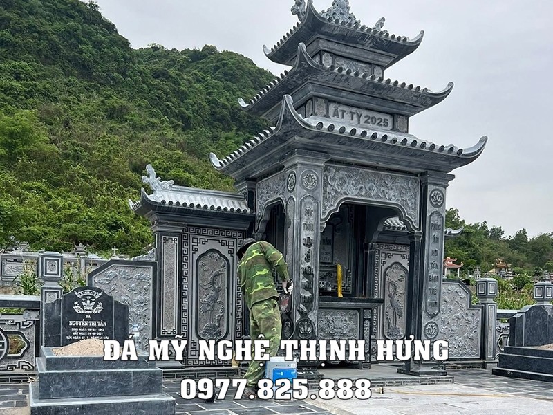 Lầu thờ đá cho khu Lăng Mộ đá của Bố Mẹ - Ông Bà 16 Chi tiết Lầu thờ đá cho khu Lăng Mộ đá của Bố Mẹ - Ông Bà