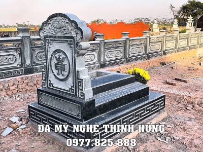 Quy trình, khảo sát, thiết kế, xây Lăng Mộ đá cho gia đình bài bản, khoa học năm 2026 24 Hoa van Mo da xanh reu dep chat luong