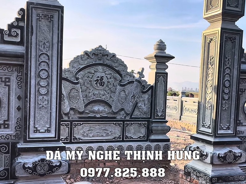 Quy trình, khảo sát, thiết kế, xây Lăng Mộ đá cho gia đình bài bản, khoa học năm 2026 41 Hoa văn chế tác sắc nét tinh tế