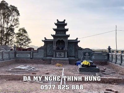 Quy trình, khảo sát, thiết kế, xây Lăng Mộ đá cho gia đình bài bản, khoa học năm 2026 26 Khuon vien lang tho va mo da