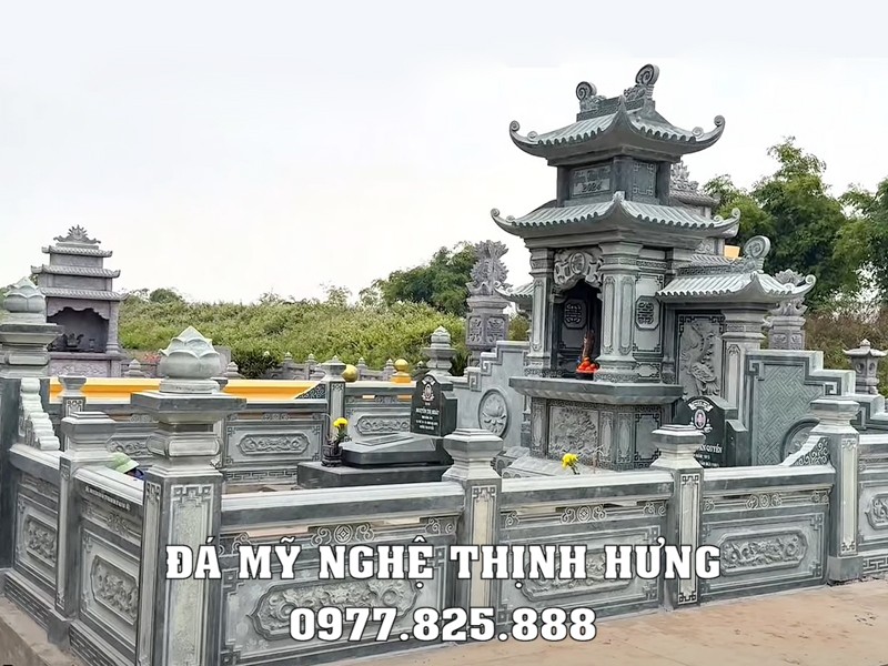 Quy hoạch, xây, sửa khu lăng mộ đá gia đình diện tích 20m2 32 Mẫu Khu Lăng Mộ đẹp diện tích 20m2