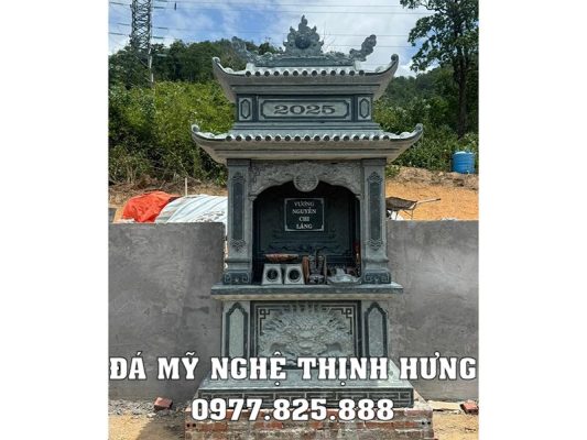 Lưu ý xây Lăng thờ tổ - Mẫu lăng thờ tổ hai mái đẹp #langthoda 16 Mau-Lang-tho-da-2-mai-Lang-da-xanh-reu.jpg