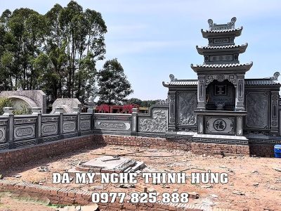 Quy trình, khảo sát, thiết kế, xây Lăng Mộ đá cho gia đình bài bản, khoa học năm 2026 30 Mau Lang tho da 3 mai dep be the