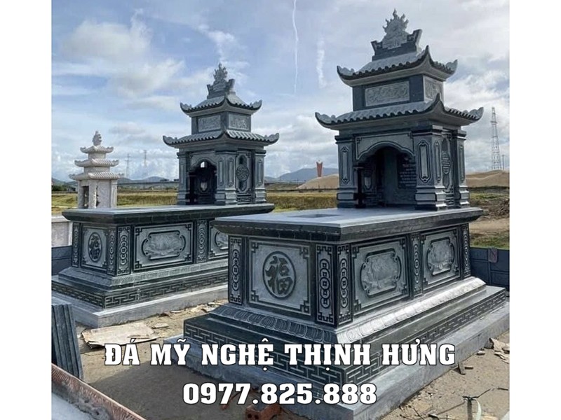 Mẫu Mộ 2 mái đẹp (mộ hai mái) phổ biến tại làng đá Ninh Bình 14 Mẫu Mộ 2 mái đẹp (mộ hai mái) phổ biến tại làng đá Ninh Bình