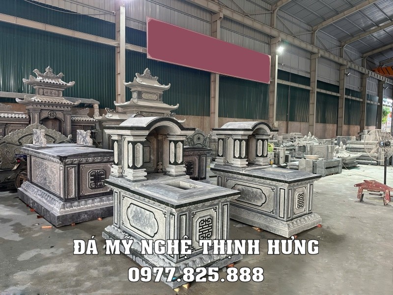 Mẫu Mộ đá 1 mái vòm đẹp - Mộ đá xanh rêu - Kích thước mộ rộng 89cm x dài 147cm x cao 145cm 15 Mẫu Mộ đá 1 mái vòm đẹp - Mộ đá xanh rêu