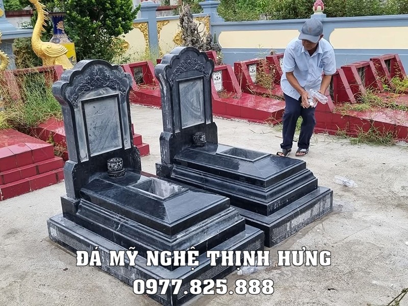 Mẫu Mộ đá granite 3 cấp đẹp - Mộ granite đen Bình Định 15 Mẫu Mộ đá granite 3 cấp đẹp - Mộ granite đen Bình Định