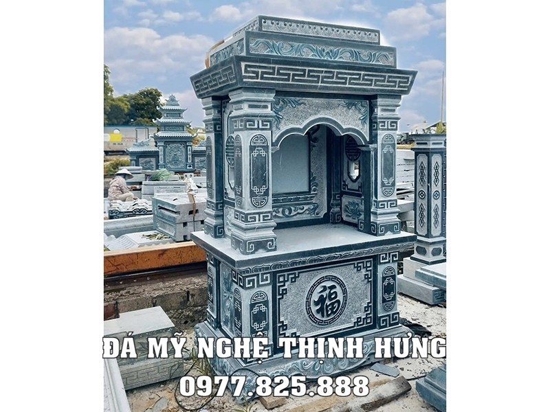 Mẫu Mộ tổ 1 mái bằng (mộ 1 mái bằng) giật 3 cấp nguyên khối 15 Mẫu Mộ tổ 1 mái vuông