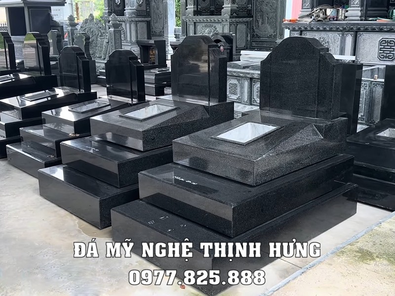 Mộ granite đẹp - phổ biến hiện nay, kích thước rộng 81cm x dài 127cm 15 Mộ granite đẹp - phổ biến hiện nay KT 81cm x 127cm