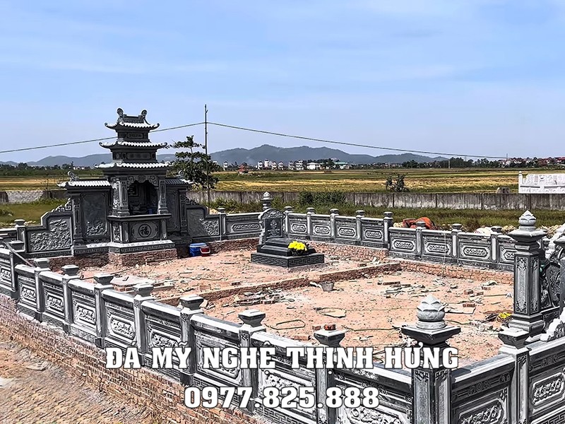 Quy trình, khảo sát, thiết kế, xây Lăng Mộ đá cho gia đình bài bản, khoa học năm 2026 32 Quy hoạch khu lăng mộ diện tích rộng