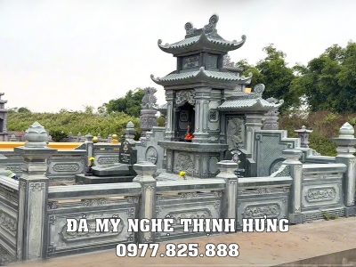 Quy hoạch, xây, sửa khu lăng mộ đá gia đình diện tích 20m2 17 Thiet ke khu lang mo 20m2