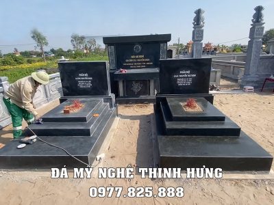 Xây Lăng Mộ đá cho Bố Mẹ bằng đá granite đen Ấn Độ - Mẫu Mộ granite đẹp 22 Xay-Lang-Mo-gia-dinh-bang-da-granite.jpg