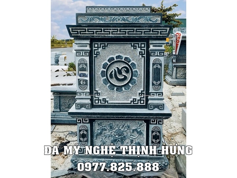 Mẫu Mộ tổ 1 mái bằng (mộ 1 mái bằng) giật 3 cấp nguyên khối 16 Xây Mộ tổ 1 mái bằng 3 cấp mái