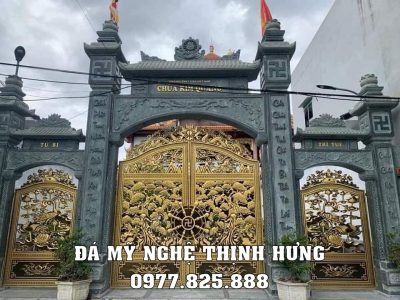 Mẫu Cổng đá tam quan cho Nhà chùa, Đình, Đền 13 Cong da cho Chua Kim Quang