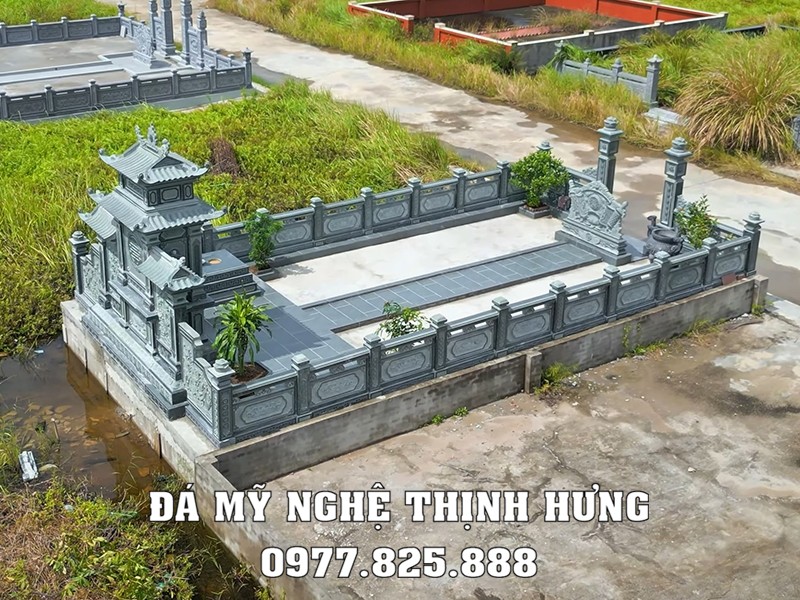 Xây Lăng Mộ đá tại Hải Phòng cho gia đình uy tín, chất lượng, diện tích 55m2 33 Khuôn viên quy hoạch xây dựng lăng mộ đẹp #langmoda