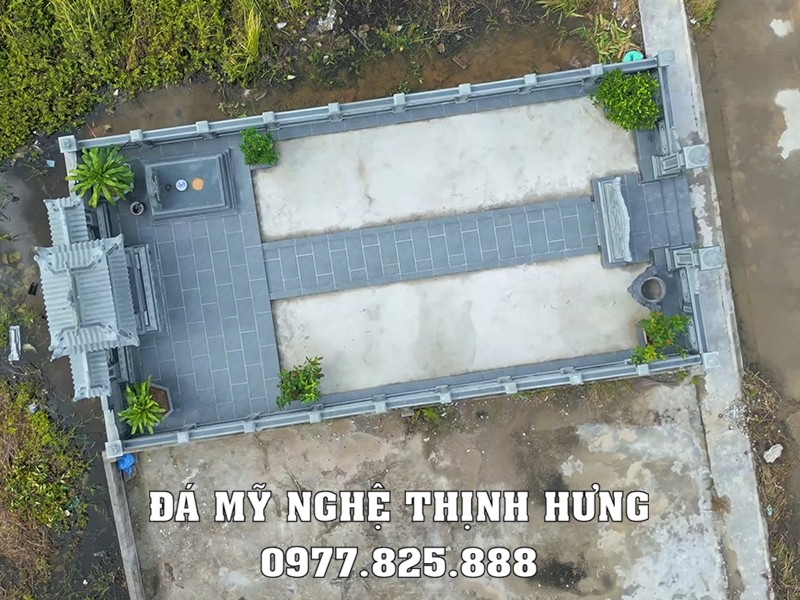 Xây Lăng Mộ đá tại Hải Phòng cho gia đình uy tín, chất lượng, diện tích 55m2 34 Khuôn viên xây dựng lăng mộ tại Hải Phòng #langmodahaiphong