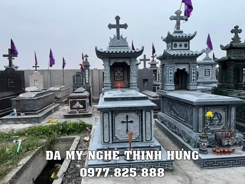 Mẫu Mộ đá công giáo 1 mái, mộ công giáo 2 mái đẹp #conggiao 15 Mẫu Mộ đá công giáo 1 mái - 2 mái đẹp