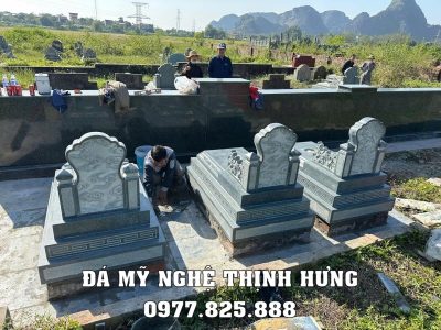 Mẫu Mộ bành, mộ tam sơn, mộ đơn 3 cấp nguyên khối - Lưu ý xây mộ 2026 15 Mau Mo banh 3 cap nguyen khoi