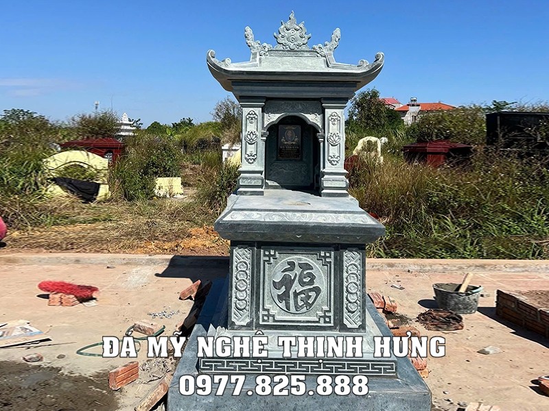 Báo giá xây Mộ đá 1 mái đẹp, chất lượng, giá hợp lý 14 Mẫu Mộ đá 1 mái đẹp - Giá mộ đá 20 triệu đồng