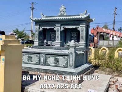 Lưu ý xây Mộ đá đôi cho ông bà, cha mẹ - Mẫu Mộ đá đôi 1 mái đẹp