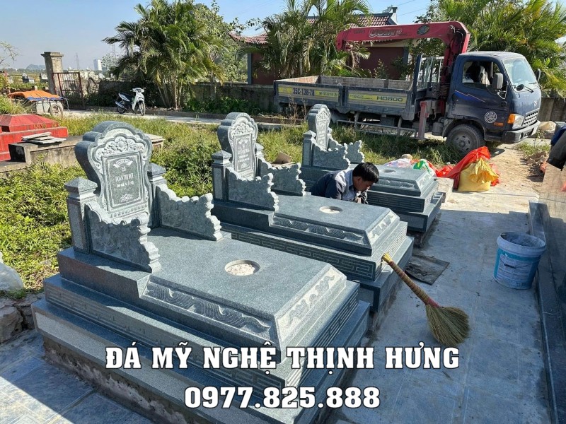 Mẫu Mộ bành, mộ tam sơn, mộ đơn 3 cấp nguyên khối - Lưu ý xây mộ 2026 16 Mẫu mộ đẹp 2026