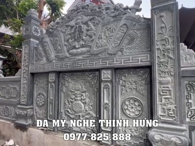 Hoa van binh phong bang da