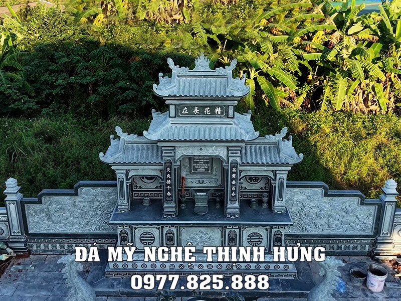 Tư Vấn Xây Lăng Mộ Tổ Tại Ninh Bình Uy Tín – Chất Lượng – Chuẩn Phong Thủy 27 Mẫu Long đình đá 2 mái cho lăng mộ tổ