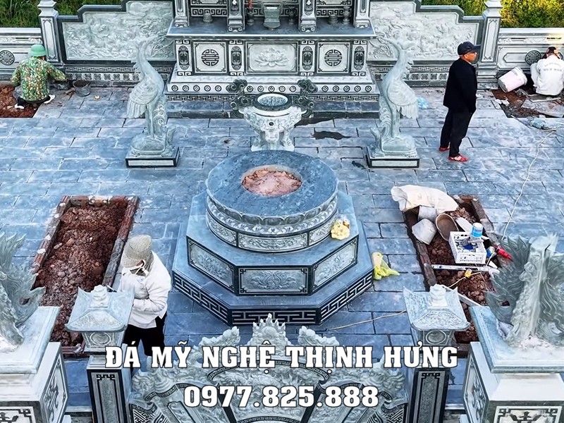 Tư Vấn Xây Lăng Mộ Tổ Tại Ninh Bình Uy Tín – Chất Lượng – Chuẩn Phong Thủy 30 Mẫu Mộ tổ Bát giác 3 cấp đẹp