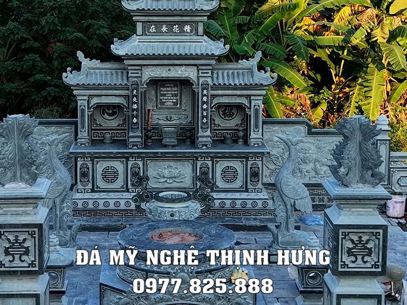 Tư Vấn Xây Lăng Mộ Tổ Tại Ninh Bình Uy Tín – Chất Lượng – Chuẩn Phong Thủy 33 Xây Lăng Mộ tổ tại Ninh Bình bằng đá xanh rêu