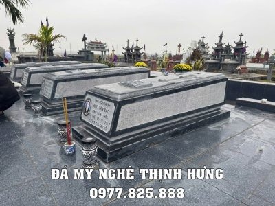 Mẫu Mộ công giáo nguyên khối - Mộ công giáo chôn 1 lần đẹp tại Làng đá Ninh Bình