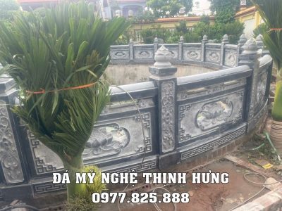 Báo giá Lan can đá Hồ Bán nguyệt đẹp, đá xanh đen Thanh Hóa