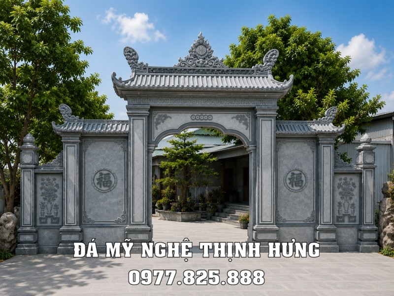 Mẫu Cổng đá Nhà thờ Họ - Cổng đá Từ Đường Đẹp, Chuẩn Phong Thủy 17 Mẫu Cổng đá Nhà thờ Họ - Cổng đá Từ Đường Đẹp, Chuẩn Phong Thủy
